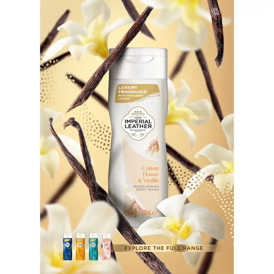 Imperial Leather Moisturising Body Wash Cotton Flower and Vanilla Orchid 250ml