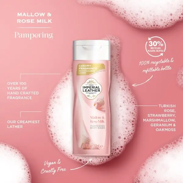 Imperial Leather Pampering Body Wash Mallow and Rose Milk 250ml