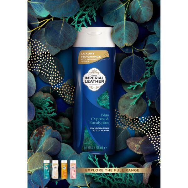 Imperial Leather Invigorating Body Wash Blue Cypress and Eucalyptus 500ml