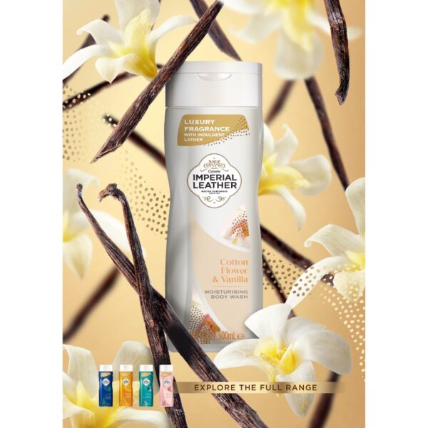 Imperial Leather Moisturising Body Wash Cotton Flower and Vanilla Orchid 500ml