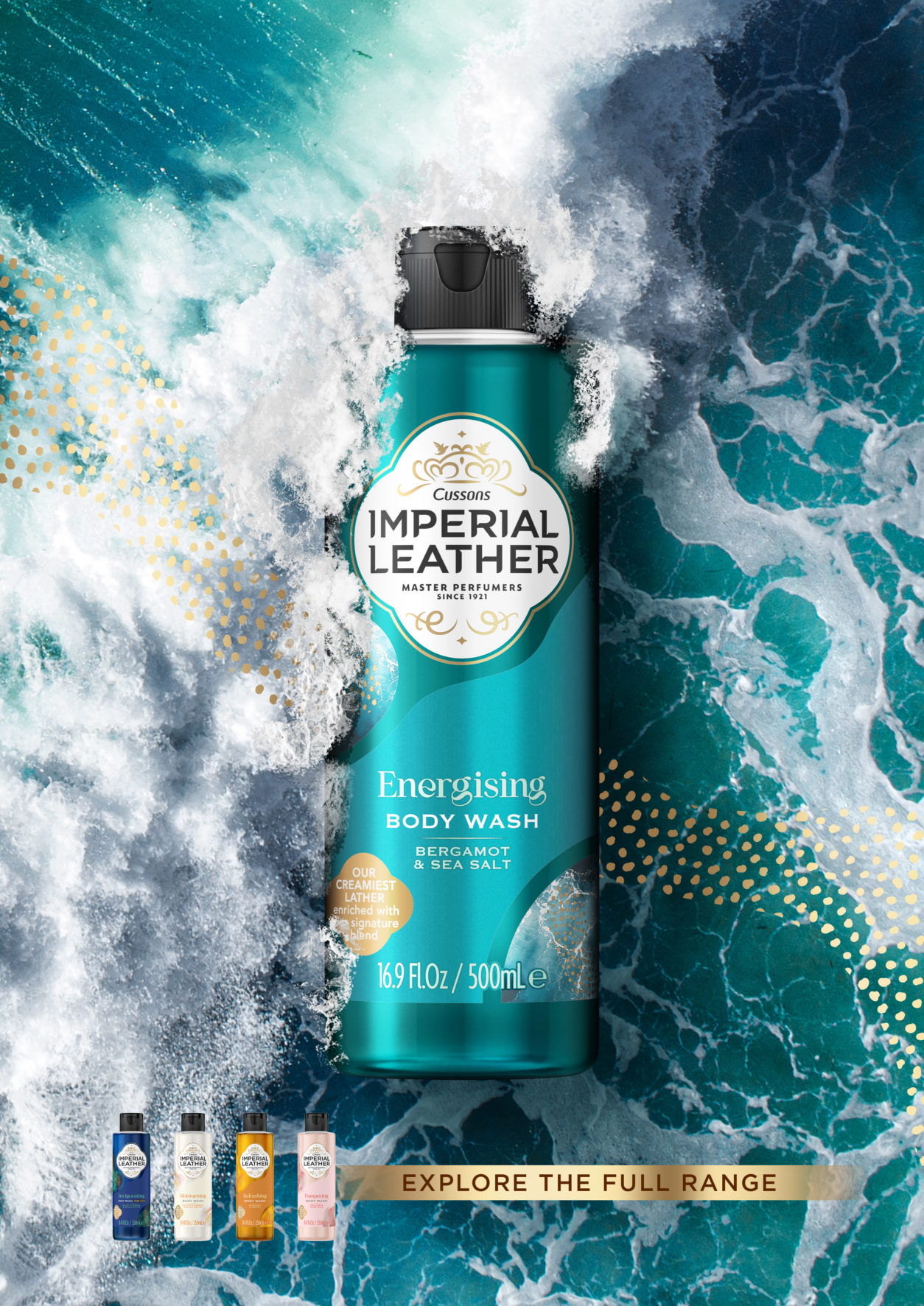 Imperial Leather Energising Body Wash Bergamot and Sea Salt 500ml