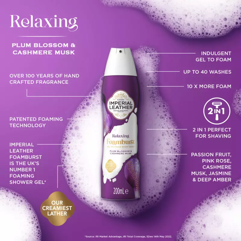 Imperial Leather Relaxing Foamburst Plum Blossom & Cashmere Musk - Image 5