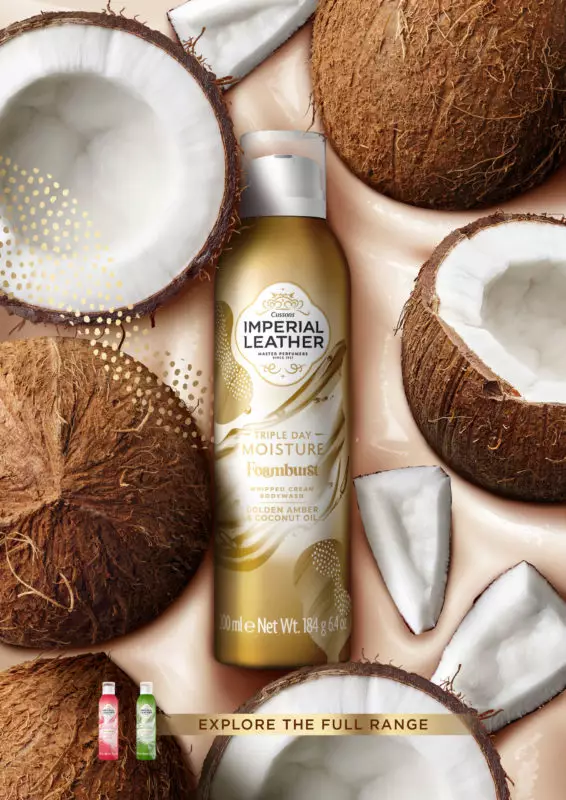 Imperial Leather Foamburst Triple Day Moisture Golden Amber & Coconut Oil - Image 4