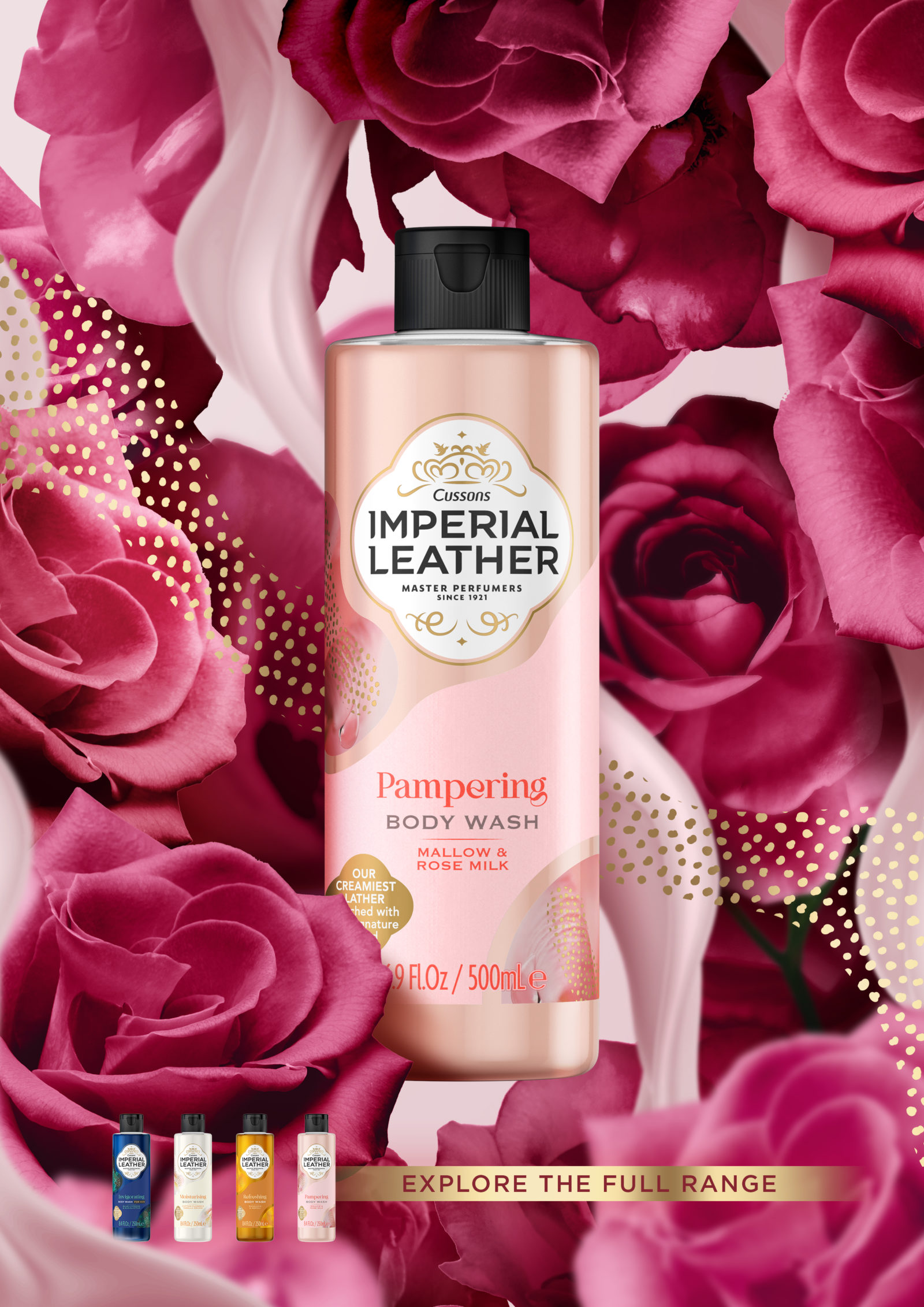Imperial Leather Pampering Body Wash Mallow and Rose Milk 500ml