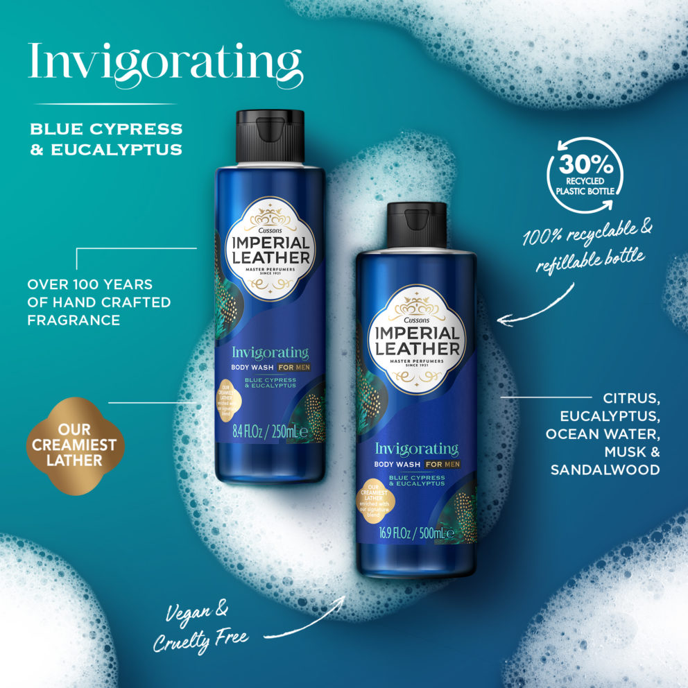 Imperial Leather Invigorating Body Wash Blue Cypress and Eucalyptus