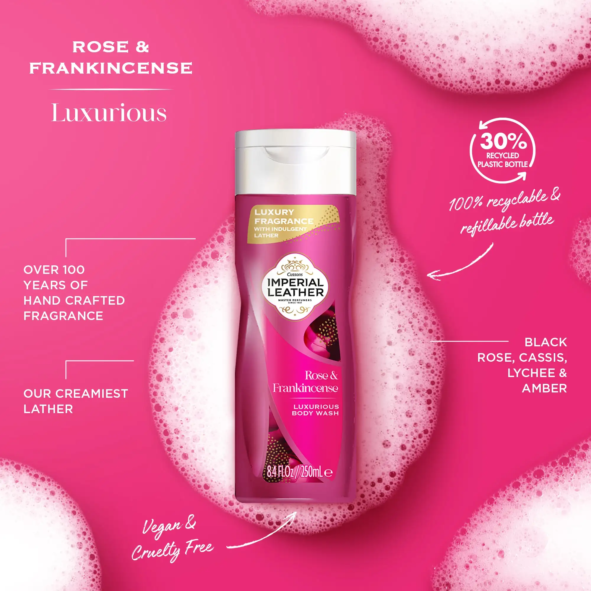 Imperial Leather Luxurious Body Wash Rose & Frankincense 250ml